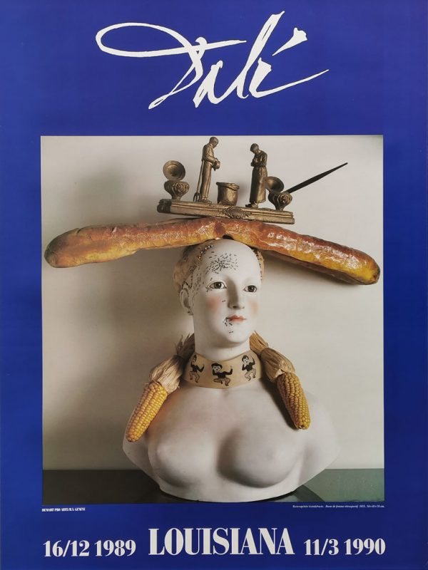 Dali, Retrospektiv kvindebuste, plakat fra Louisiana 1989.