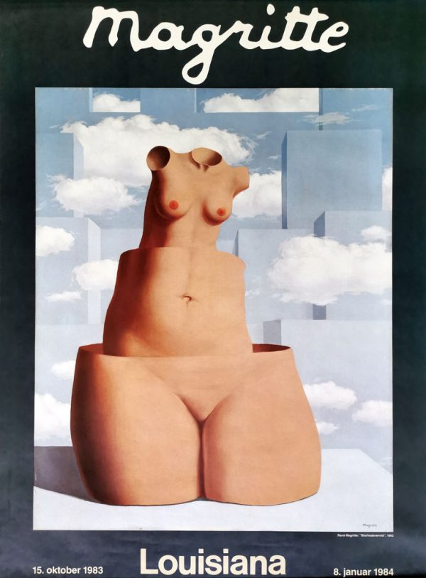 René Magritte, original plakat fra udstilling på Louisiana 1983