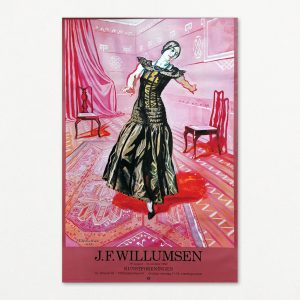 J.F. Willumsen original plakat fra Kunstforeningen 1992.