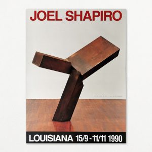 Original plakat fra udstilling på Louisiana med skulpturer af Joel Shapiro, 1990.