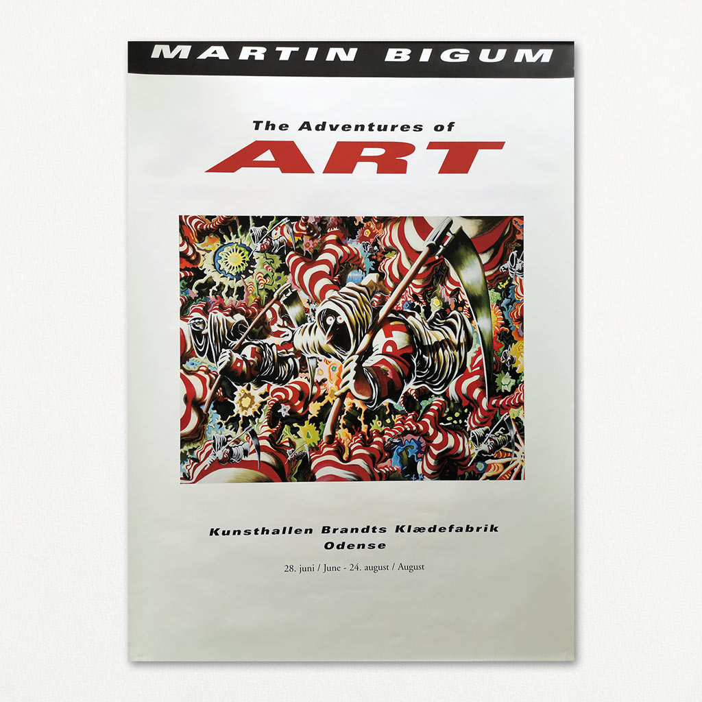 egyptisk Foran glas Martin Bigum - The Adventures of ART - Kunsthallen Brandts Klædefabrik 1997  - Litografier