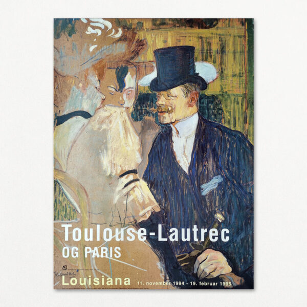 Original plakat fra udstillingen "Toulouse-Lautrec og Paris" på Louisiana 1994.