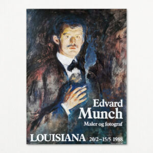 Edvard Munch. Original plakat fra udstilling på Louisiana 1988
