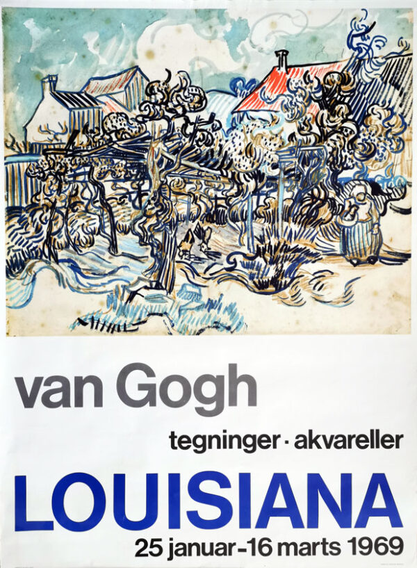Plakat med van Gogh fra udstilling på Louisiana 1969.