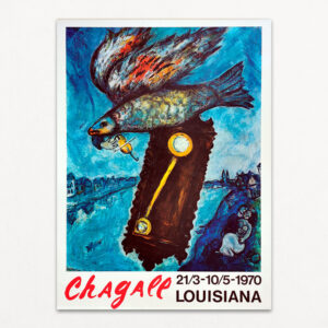 Marc Chagall: Le temps n'a point de rives. Original udstillingsplakat fra Louisiana 1970.