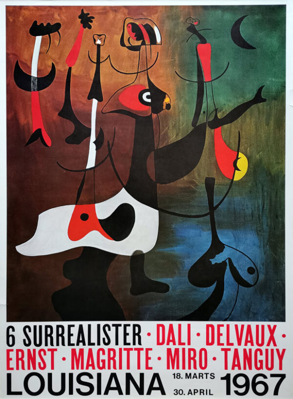Miró - Personnages Rythmiques - 6 Surrealister - Louisiana 1967 (62x85 cm) - Billede 2